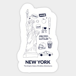 NEW YORK: The Empire State of Endless Adventure Sticker